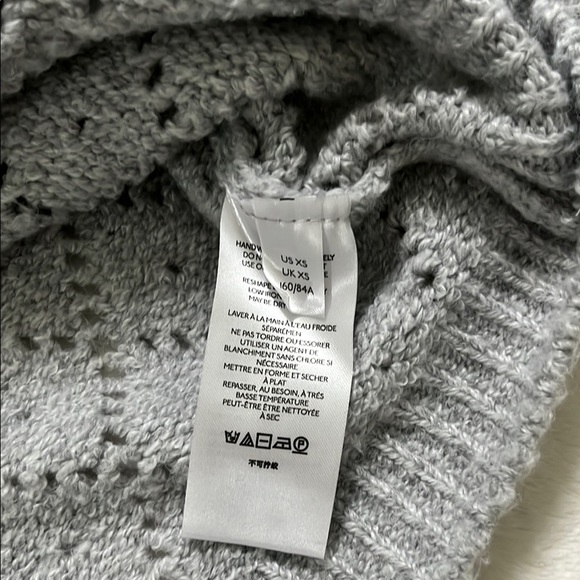 Anthropologie Gray Off-the-Shoulder Sweater with Intricate Knit Design - Picture 11 of 15